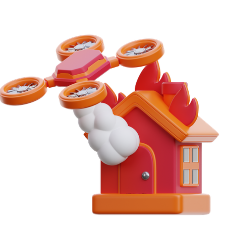 Dron de extinción de incendios  3D Icon