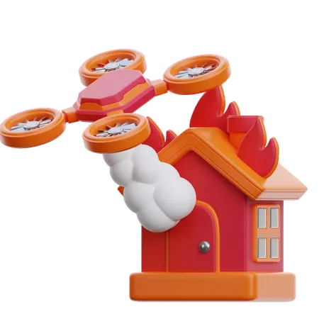 Dron de extinción de incendios  3D Icon