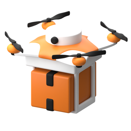 Dron de entrega  3D Icon