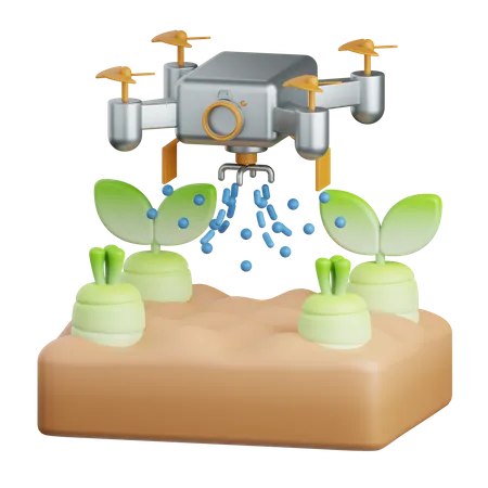 Arrosage par drone  3D Icon