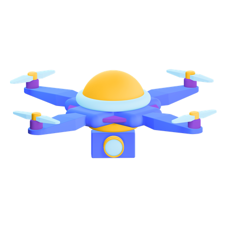 Drone Camera 3D Illustration