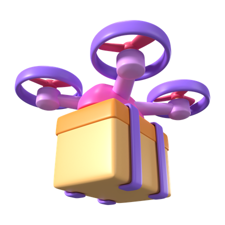Drone Courier  3D Icon