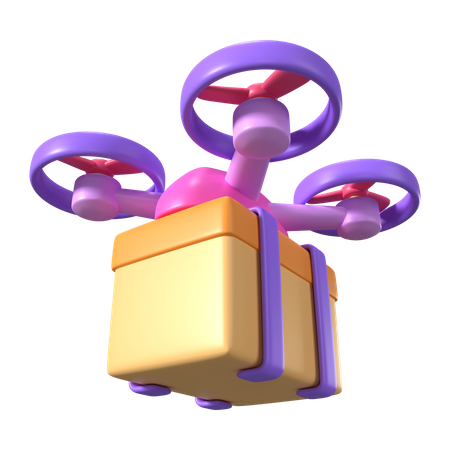 Coursier par drone  3D Icon