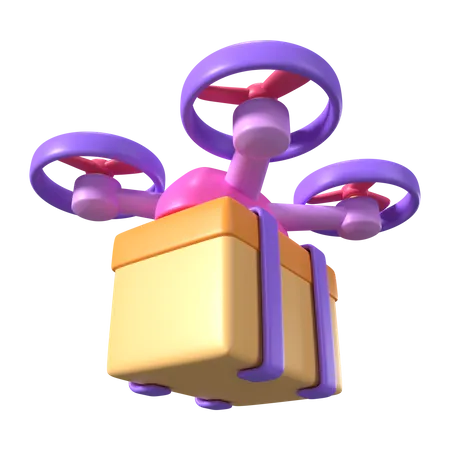 Coursier par drone  3D Icon