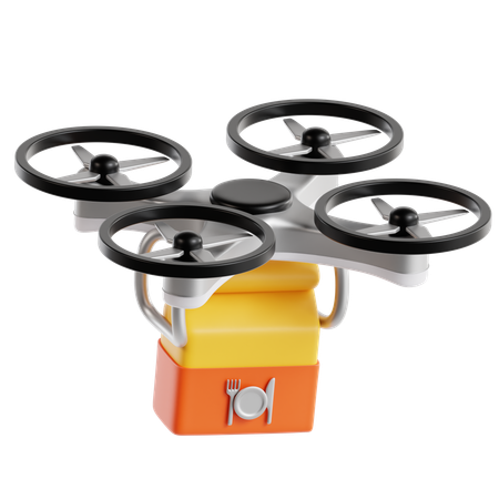 Drone para entrega de comida  3D Icon