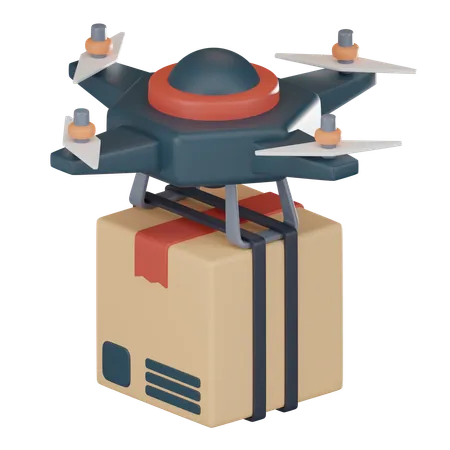 Icon Delivery Drone Symbolizes Logistics Enabling Fast Reliable Delivery Goods Use Presentations Marketing Materials Website Designs Related Drone Delivery Logistics 3 D Render Illustration 3D Icon