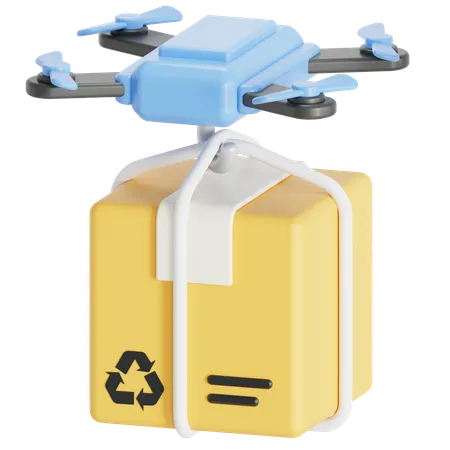 Drone Delivery Technology 3D Icon