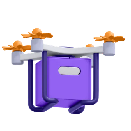 An Icon Of Drone Delivery In 3 D Format 3D Icon