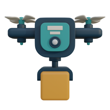 ドローン配達  3D Icon
