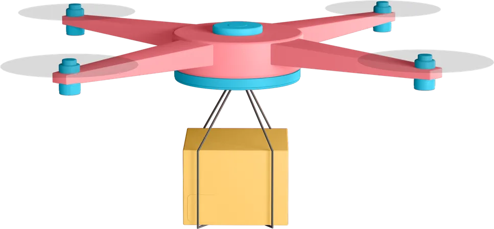 Drone Delivery 3D Illustration