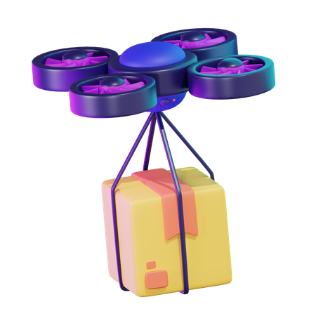 Drone Delivery  3D Icon