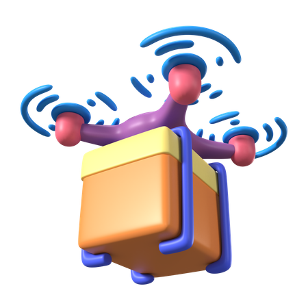 Drone Delivery  3D Icon