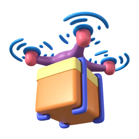 Drone Delivery  3D Icon