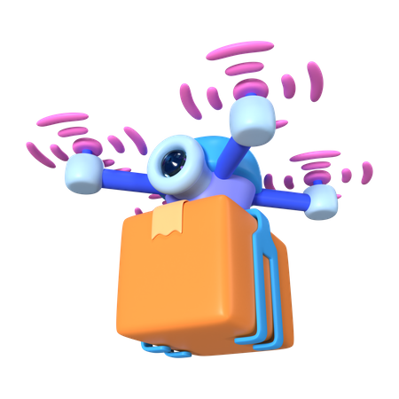 Drone Delivery  3D Icon