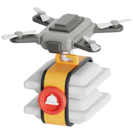 Drone delivery  3D Icon