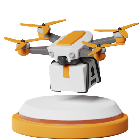 Drone Delivery  3D Icon