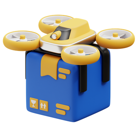 Drone Delivery  3D Icon