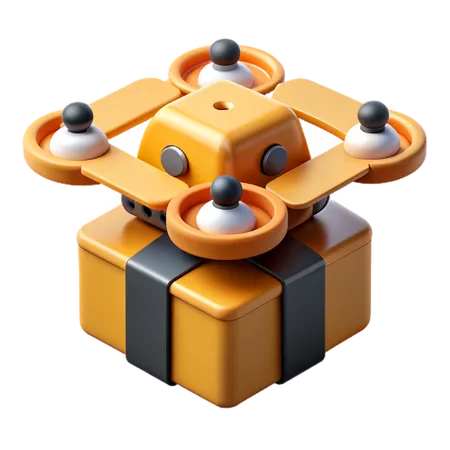 Drone delivery  3D Icon