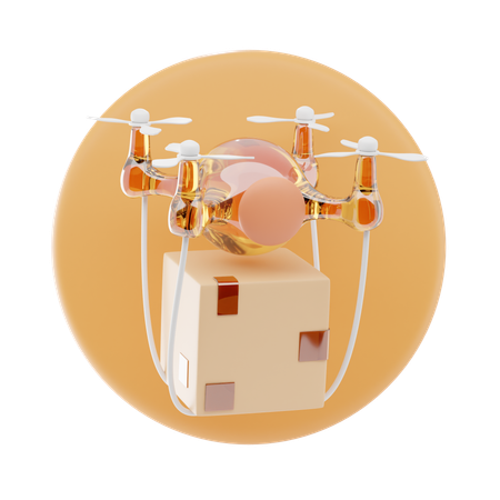 Drone Delivery  3D Icon