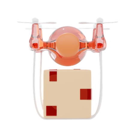 Drone Delivery  3D Icon