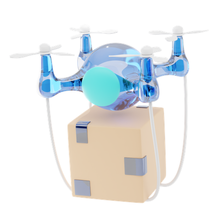 Drone Delivery  3D Icon