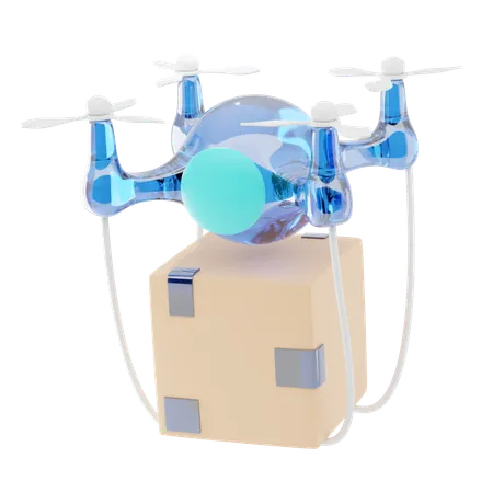 Drone Delivery  3D Icon