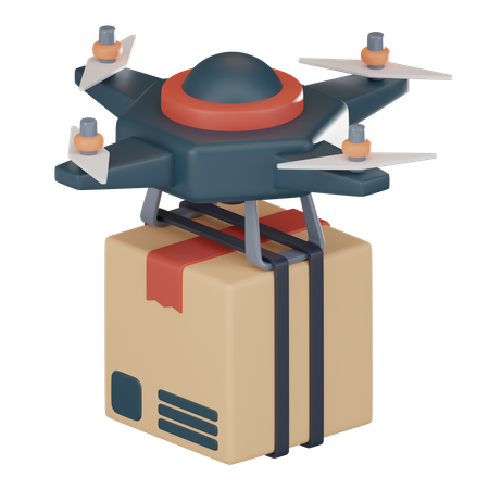 Drone Delivery  3D Icon