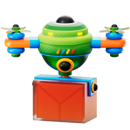 Drone Delivery  3D Icon