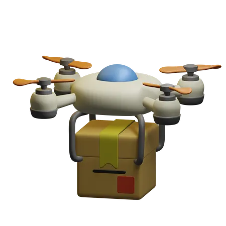 Drone Delivery  3D Icon