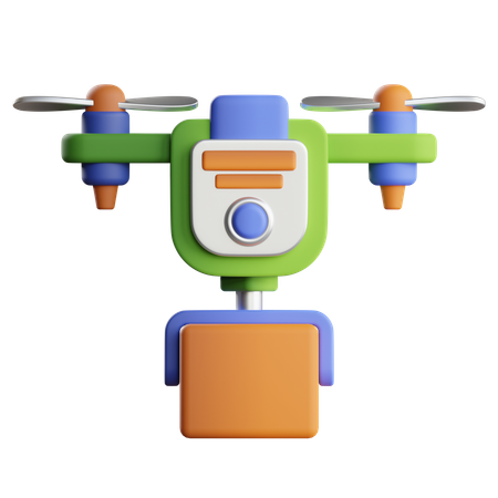 Drone Delivery  3D Icon