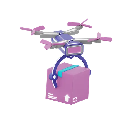 Drone Delivery  3D Icon