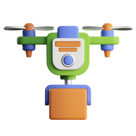 Drone Delivery  3D Icon