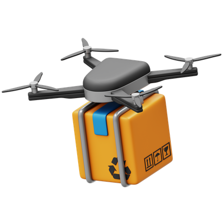 Drone Delivery  3D Icon