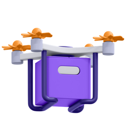 Drone Delivery  3D Icon