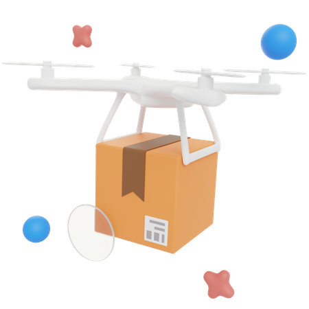 Drone Delivery  3D Icon