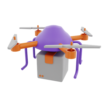 Drone Delivery  3D Icon