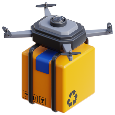 Drone Delivery  3D Icon