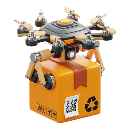 Drone Delivery  3D Icon