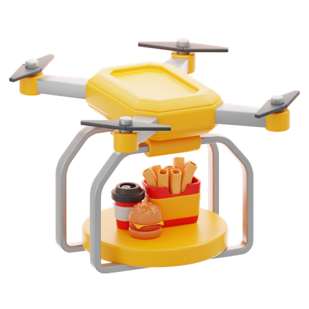 Drone Delivery  3D Icon