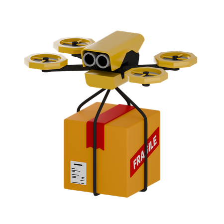Drone Delivery  3D Icon