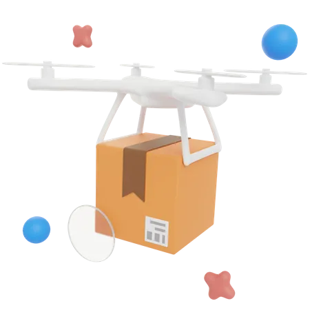 Drone Delivery  3D Illustration