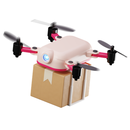 Drone Delivery  3D Illustration