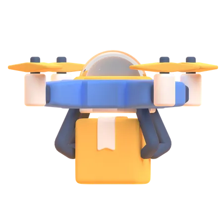 Drone Delivery  3D Illustration