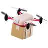 3d drone-delivery logo