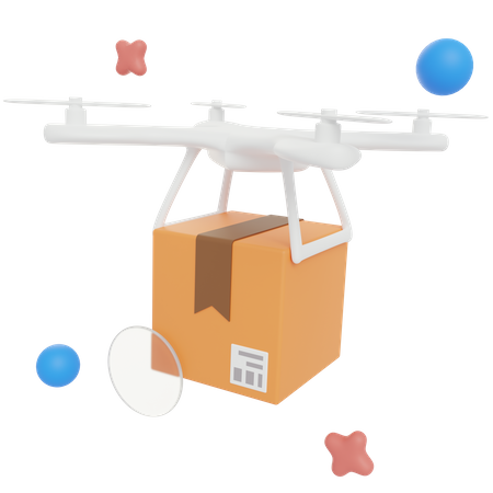 Drone Delivery 3D Illustration