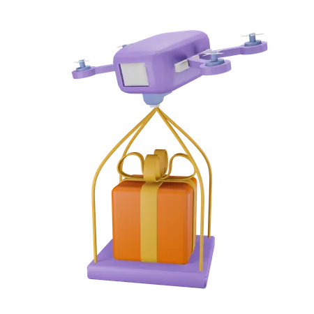 Drone delivery  3D Illustration