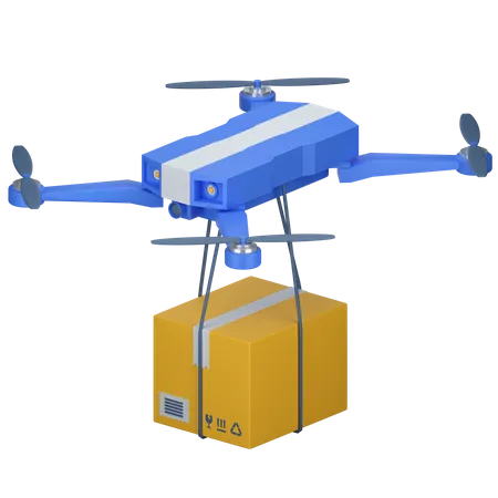 Drone Delivering Package 3 D Icon Illustration 3D Icon