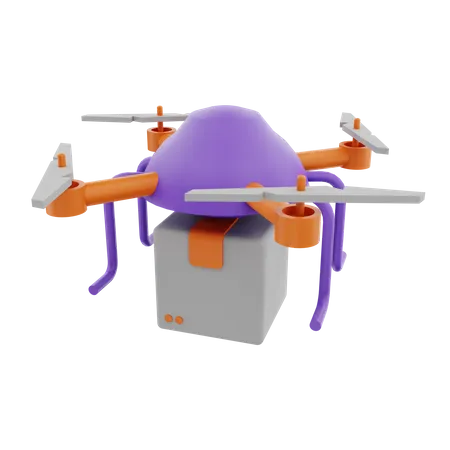 3 D Render Delivery Drone Illustration 3D Icon