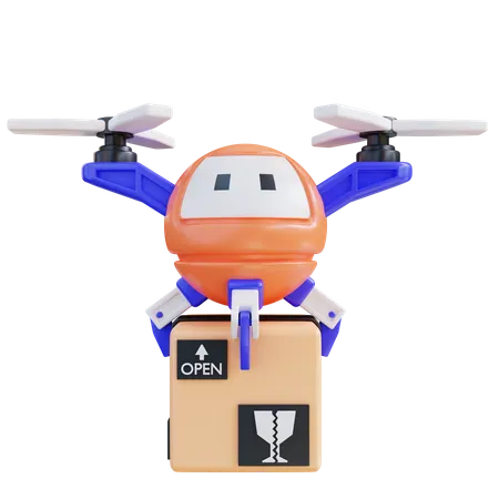 3 D Illustration Drone Delivery 3D Icon