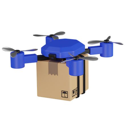 Drone Delivery Service  3D Icon